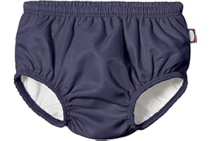 CITY THREADS Made in USA Baby Girls and Boys Swim Diaper Cover Reusable Leakproof for Swimming Pool Lessons Beach, Navy, 2T