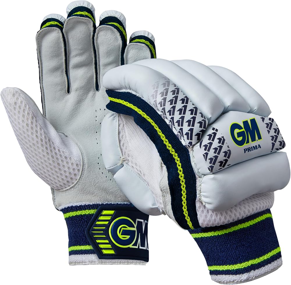 Gunn & Moore GM Prima Cricket Batting Gloves Junior Right Handed White