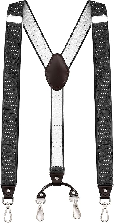 suspenders with belt loop hooks