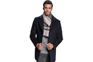 RIONA Men's Winter Cashmere Feel Australian Wool Soft Warm Knitted Scarf
