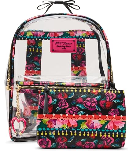 Betsey Johnson Daisy Clear Backpack with Pouch