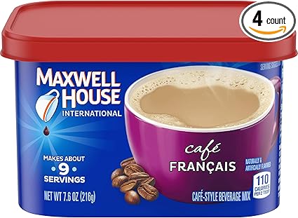 Amazon Com Maxwell House International Cafe Francais Style Instant Coffee Grocery Gourmet Food