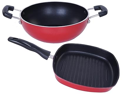 Nirlon Non-Stick Mini Kadai and Mini Grill Pan Combo Set Offer