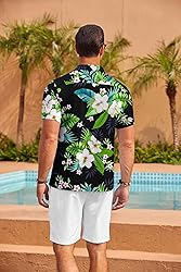 COOFANDY Mens Hawaiian Shirt Short Sleeve Floral