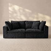 Oversized Modular Sectional Sofa, Cloud Couch, Boneless Sofa | Deep-Seat - Removable and Washable Covers - Sectional Couches for the Living Room / Apartment / Family Lounge