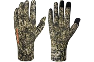 Men’s Camo Hunting Gloves UPF 50+ Lightweight Touchscreen Gloves for Warm Weather Fishing Hiking Outdoor Activities HG01M