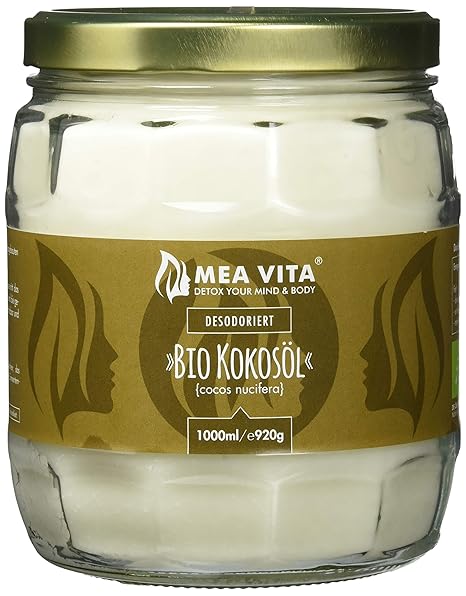 MeaVita Bio Kokosöl, Geschmacksneutral (desodoriert), 1er Pack (1 x 1000 ml)