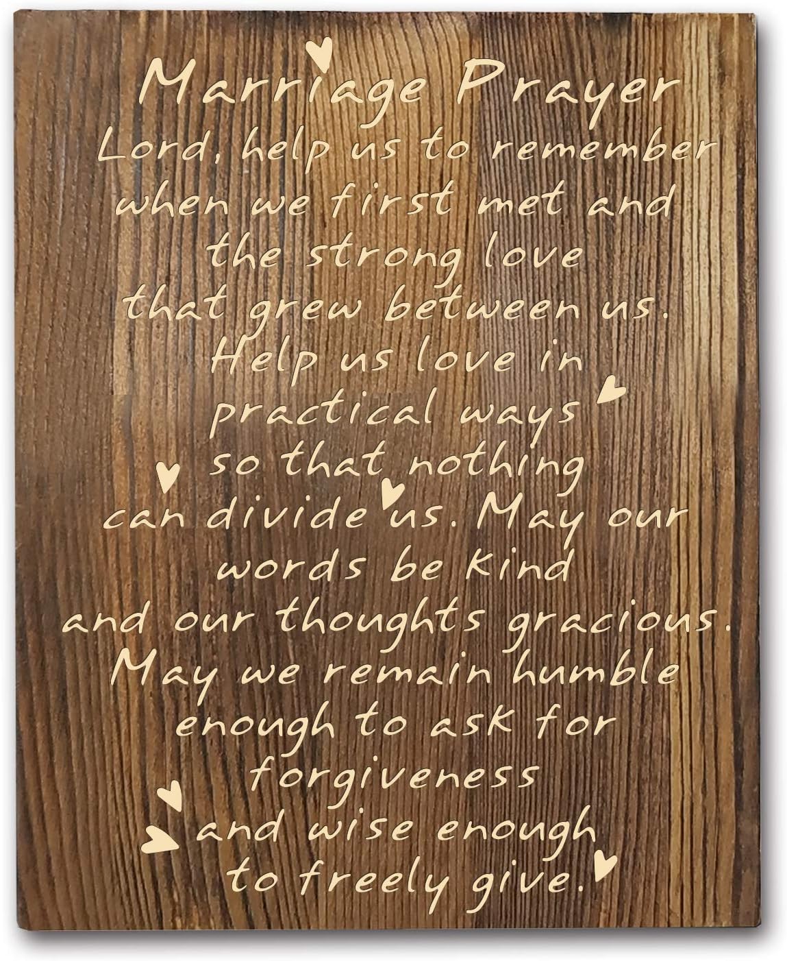 Agantree art Marriage Wood Plaque Inspiring Quote, Rustic Classy Vertical Wood Wall Hanging Decoration 8" x 10", Family Home Decor Saying
