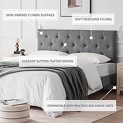 Howjoe Linen Upholstered Headboard Queen