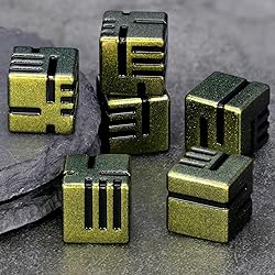 D6 Metal Dice, 16mm 6 Sided Dice Set, ZHOORQI