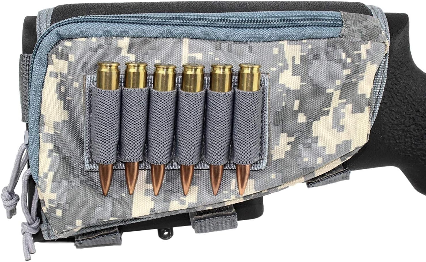 Ammo Pouch，Tactical Buttstock Butt Stock Holder 7 Shells Pouch with Cheek Pad for Right Hand Fits .308 300 Winmag Remington 700 770 M24. …