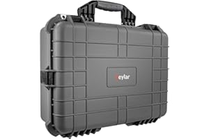 Eylar Large 20 Inch Protective Camera Case Water and Shock Proof With Foam (Gray)
