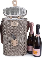 Red Hamper Insulated Bottle Carrier 2 Bottle Willow Cooler with Strap view 8