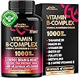 Vitamin B Complex for Men & Women - Made in USA - 11-in-1 B-Complex: B1, B2, B3, B5, B6, B7, B8, B9, B12 with Vitamin C, Chol