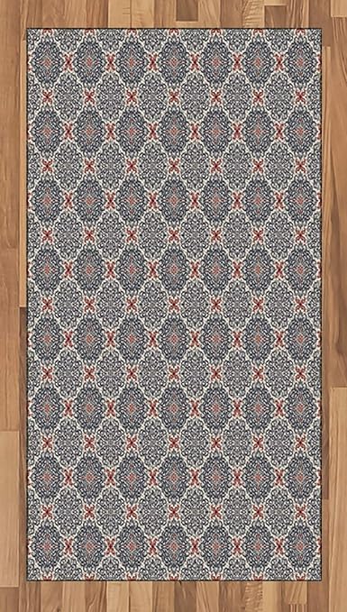 ABAKUHAUS Paisley Teppich, Boho Blumenweinlese, Deko-Teppich Digitaldruck, Färben mit langfristigen Halt, 80 x 150 cm, Mehrfa