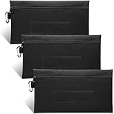 Faylapa 3 Pack Tactical Tool Zipper Pouch Bag with Carabiner, Utility Admin Storage Pocket Small Carrying Kit Accessories for Chest Rig, Hanging Pouches Backpack Accessories Pouch