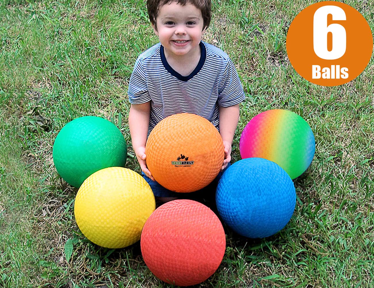 ToysOpoly Playground Balls 8.5 " Dodgeball Set Of 6