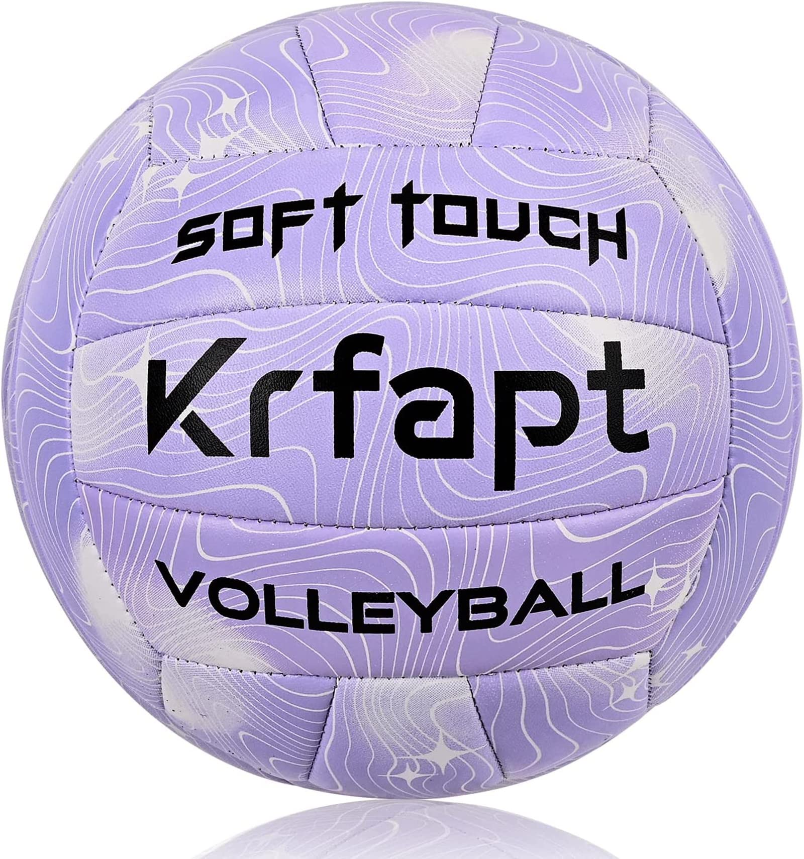 Krfapt Volleyball Official Size 5, Touch Volleyball Training for Outdoor Indoor Play, Purple, Size 5, Unisex-Kids