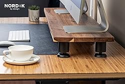 Nordik Large Dual Monitor Riser for 2 - Premium