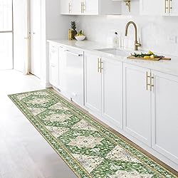 Yamaziot Washable Runner Rug, 2x10 Non-Slip Boho