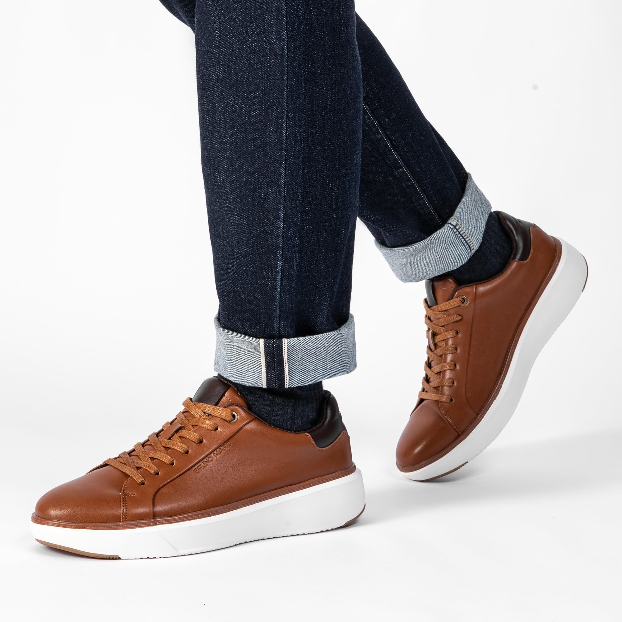 Bruno Marc Herren Mode Sneaker – Klassische Freizeitschuhe, Bequeme Alltagsschuhe für Arbeit und Freizeit,Size 43,Braun,SBFS2418M 2
