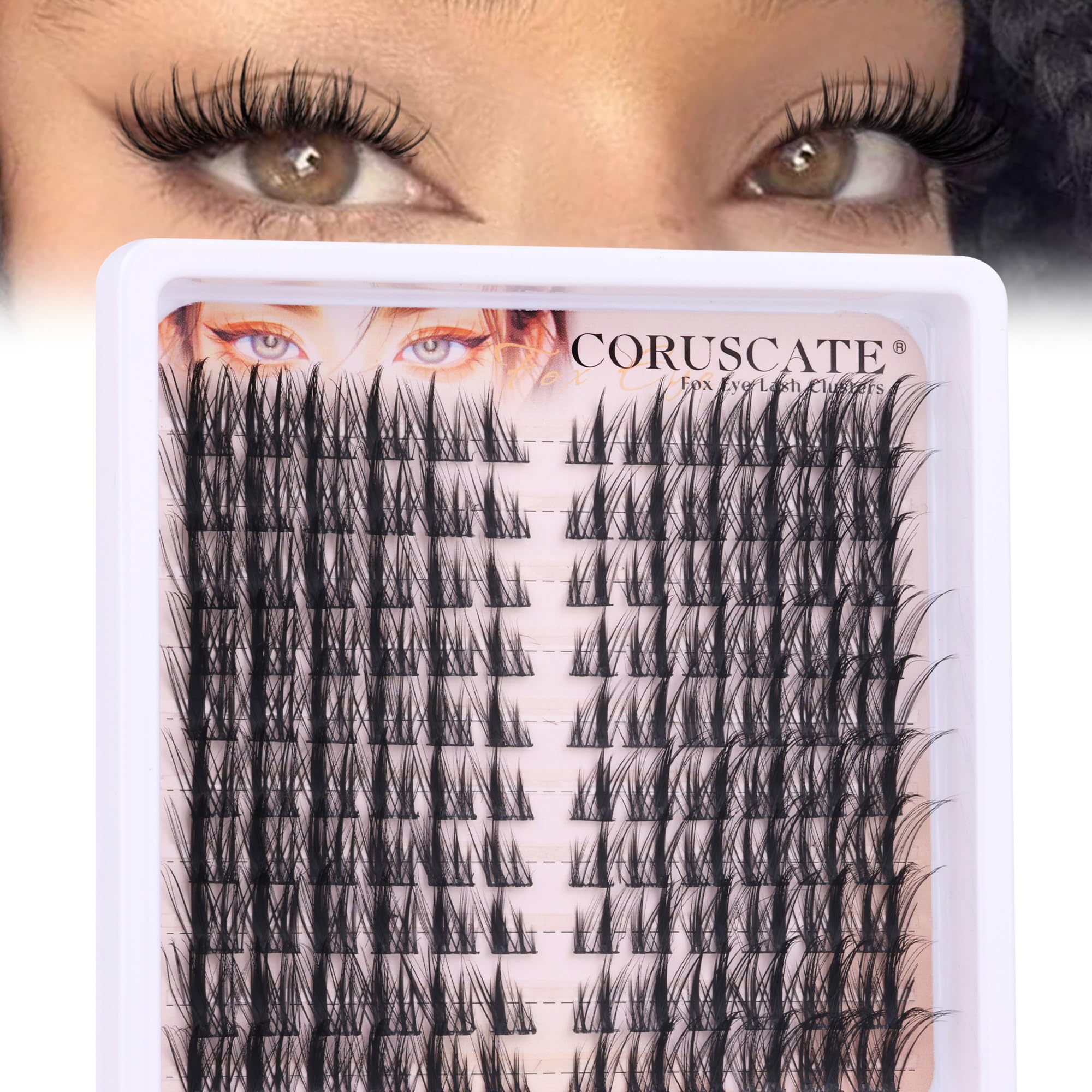 Natural Individual Eyelashes Manga Cluster Lashes Individual Cluster, Anime Eyelash Clusters Cat Eye Lashes Wispy 120pcs 3D Volume DIY Lash Extension Spiky Tatti Lashes CORUSCATE — image 1