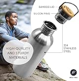 Bambaw Single Wall 750ml Stainless Steel Water Bottle Unisex view 2
