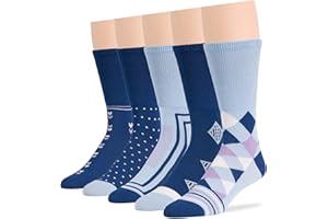 7BIGSTARS KINGDOM Men Diabetic Non-Binding Fashion Cotton Socks-5 Pack Large/XL