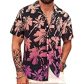 APTRO Men's Hawaiian Shirt Short Sleeve Summer Beach Tropical Button Down Shirt