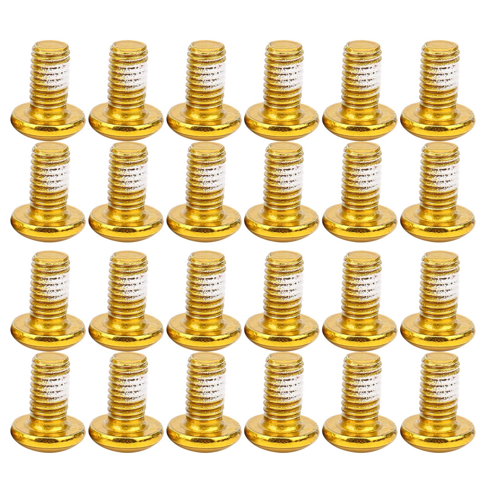 24 Pcs Bike Disk Brake Bolts T25 Colorful Bicycle Disc Brake Screws M5 x10mm/0.4in Steel Wear Resistance Disc Brake Rotor Bolts (gold)