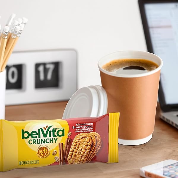 BELVITA CINNAMON BROWN SUGAR BREAKFAST BISCUITS, 8 PACKS (4 BISCUITS PER PACK)