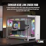 CORSAIR iCUE LINK 2500X RGB Small-Tower mATX Case White Dual Chamber view 2