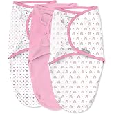 SwaddleMe by Ingenuity Original Swaddle, 100% Cotton, Improves Sleep &amp; Calms Startle Reflex, 0-3 Months, 3-Pack - Over the Rainbow