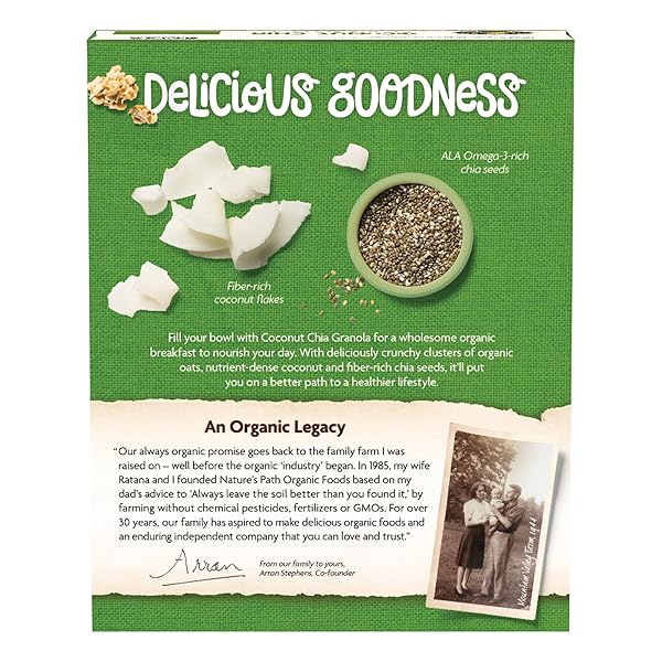NATURE’S PATH ORGANIC COCONUT CHIA GRANOLA, 12.34 OZ (PACK OF 1), NON-GMO