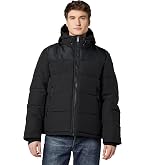 DKNY Men's Performance Tech Hooded Modern Storm Coat, Black Filled