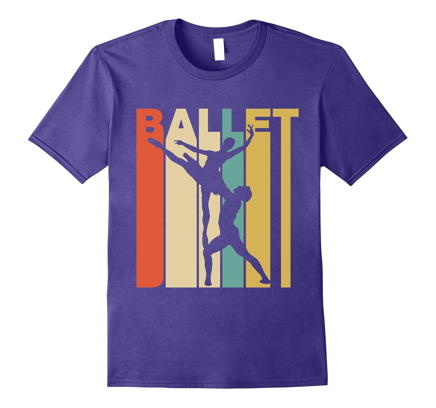 Vintage Style Ballet Silhouette T-Shirt-ANZ
