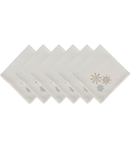 FEKIDO Christmas Cloth Napkins Set Of 4, Red Polyester Dinner Napkins Washable - View #9