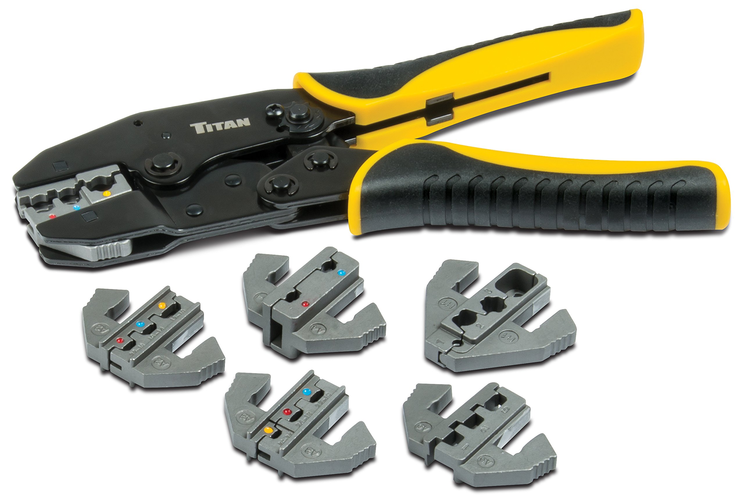 Titan Tools 11950 Ratcheting Wire Terminal Crimping Set, 7Piece co