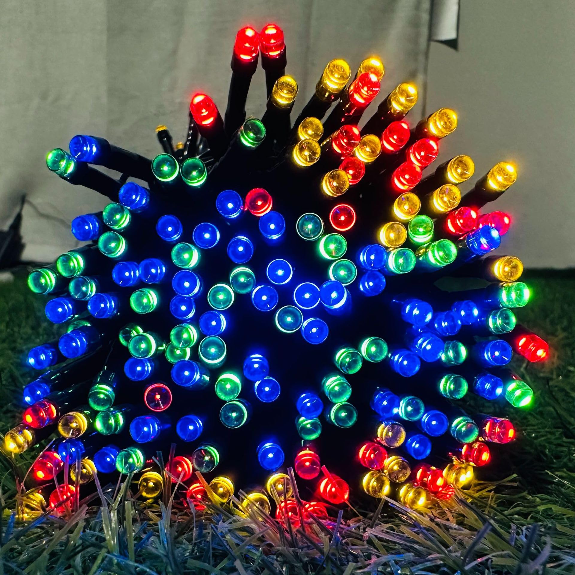 NIWWIN Solar String Lights,8 Flash Mode Indoor/Outdoor Solar Garden Decoration Lights, Multi-Coloured LED Fairy Lights for Garden Patio Yard Home Wedding Party Christmas Decoration (Crystal Ball)