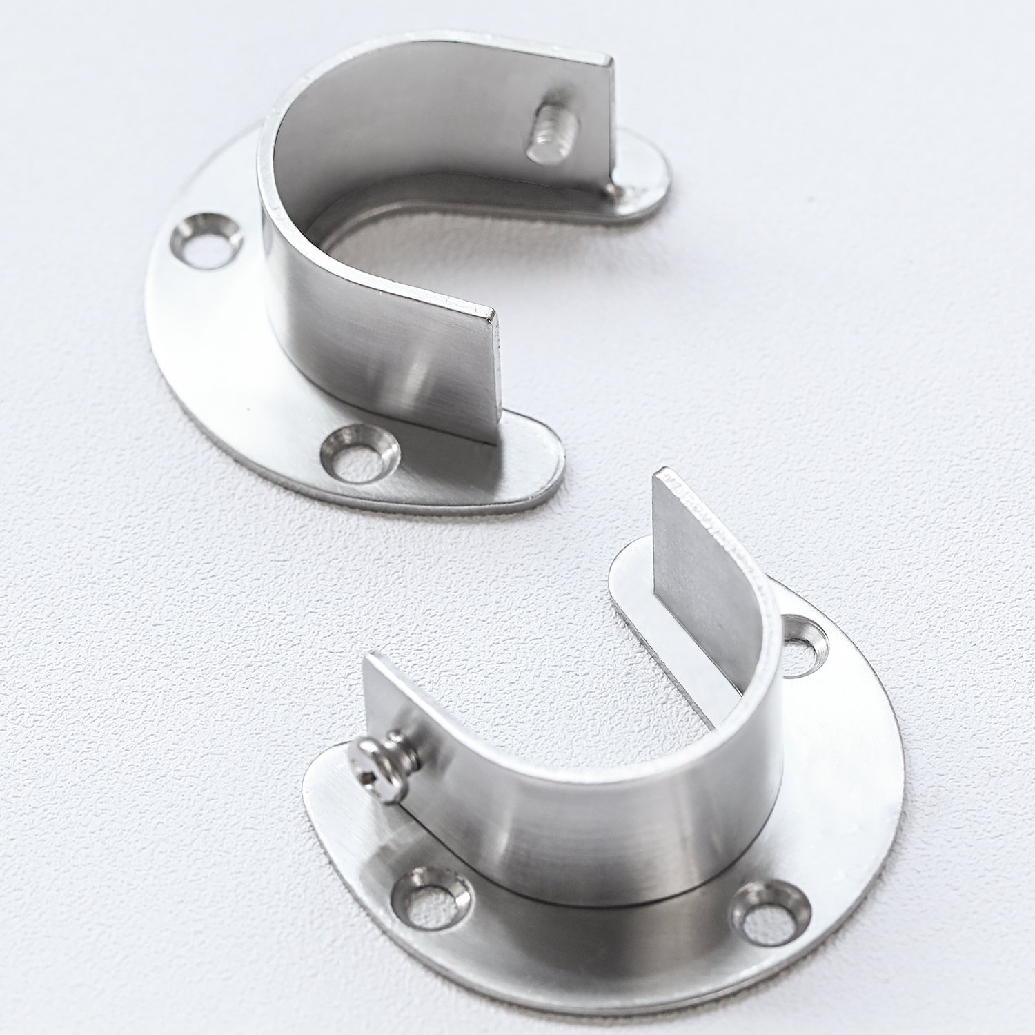 Hestya Stainless Steel Closet Pole Sockets Rod Socket Flange Set Rob