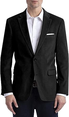 Black corduroy blazer mens Clearance