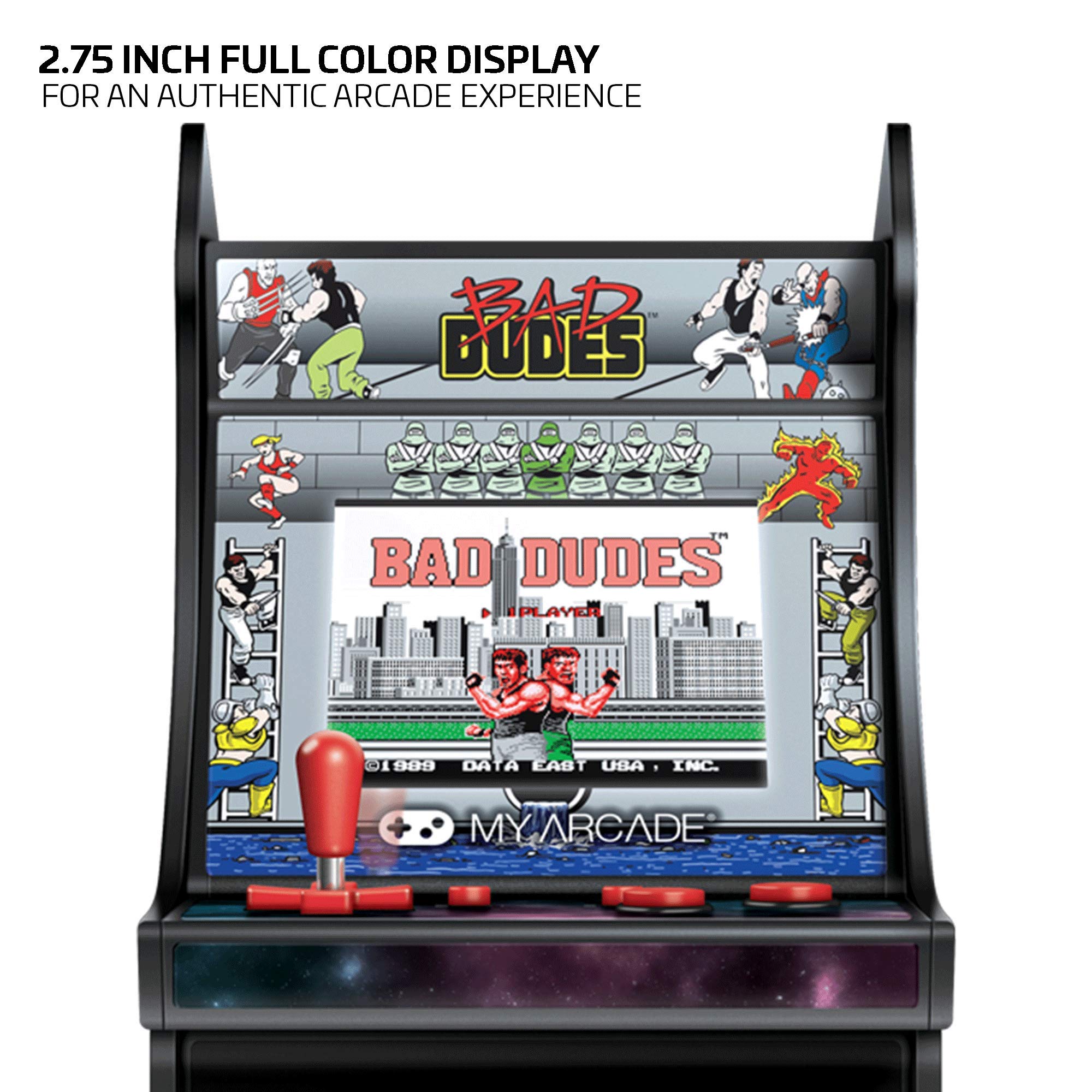 My Arcade Bad Dudes Micro Player - 6.75 Inch Mini Retro Arcade Machine Cabinet - Licensed Collectible
