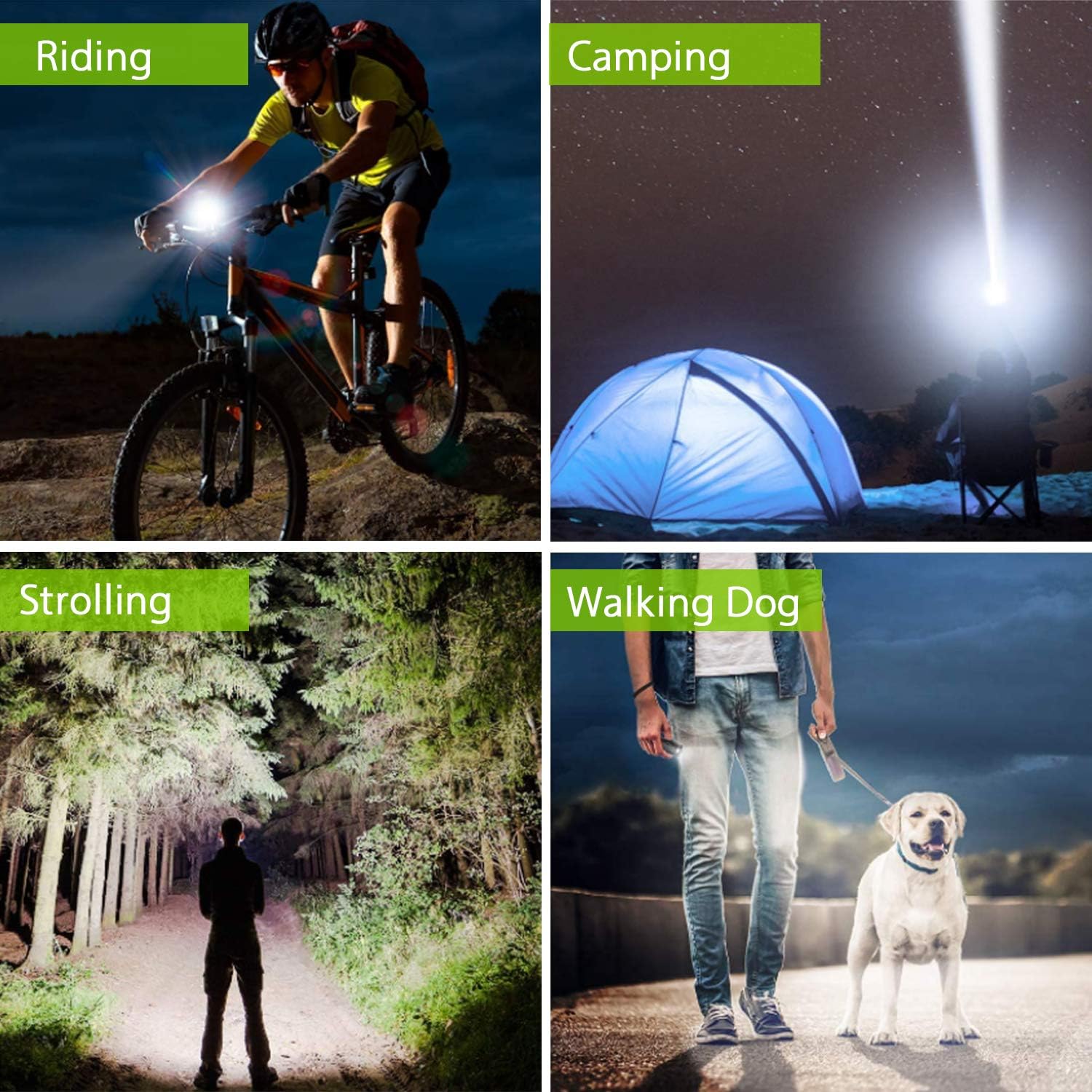 High Lumens LED Rechargeable Tactical Flashlights with Holster (18650 Battery and USB Cable)-7000 Lumen Super Bright, IPX6 Waterproof, 5 Zoomable Lighting-Best Camping, Emergency, Handheld Flashlights - - 