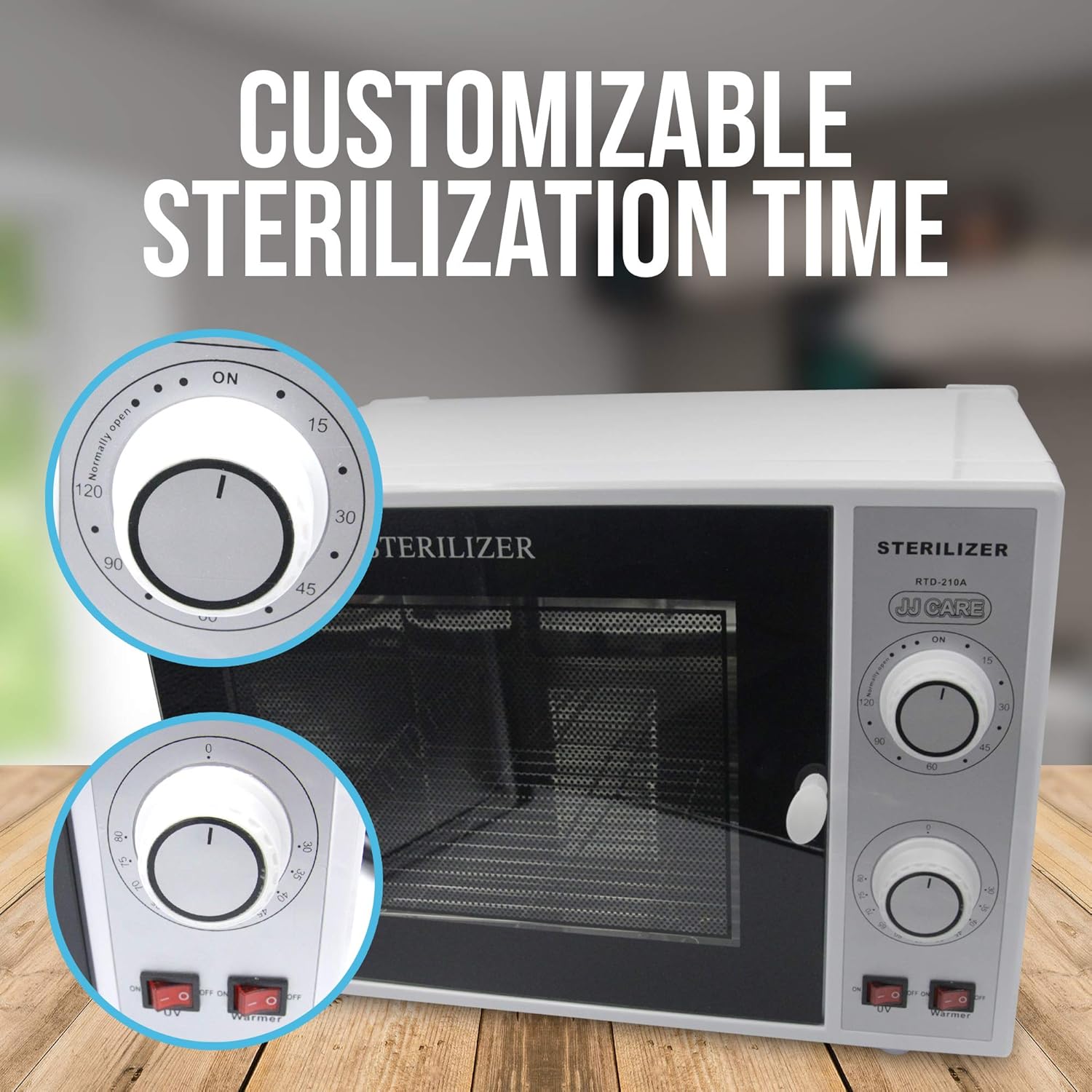 JJ CARE UV Sterilizer Box for Salon 15L Capacity, 2-in1 UV Light Sanitizer Box and Dry Heat Sterilizer Cabinet Tabletop with Stainless Tray, UV Disinfection Box Sterilizer Machine: Beauty