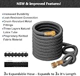 Ever Rich Black 100FT Expandable Magic Hose with Brass Fittings & Nozzle view 6