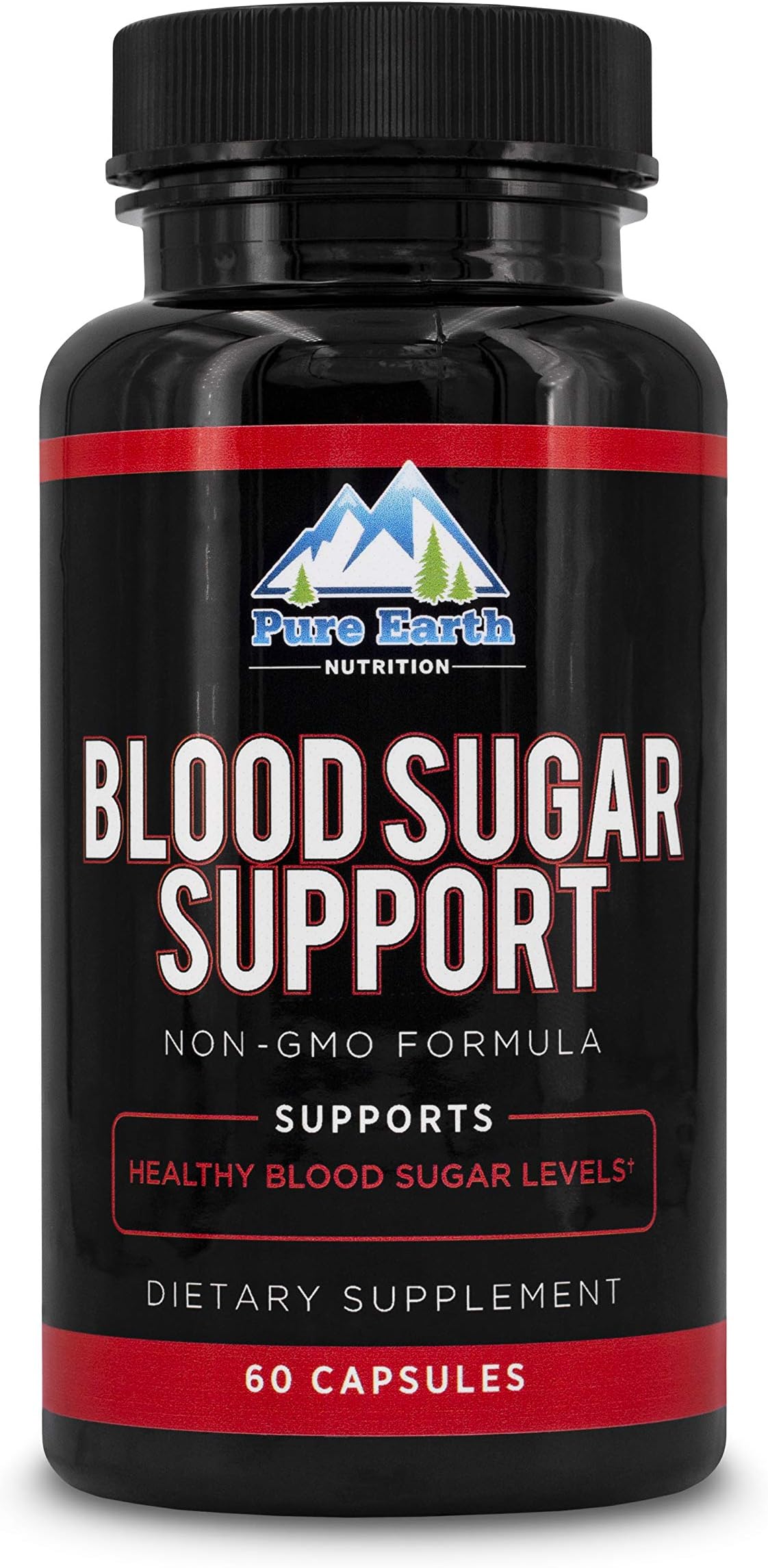 Pure Earth Nutrition Blood Sugar Support Supplement - Blood Sugar Control Formula with Alpha Lipoic Acid, Cinnamon Bark Powder and Magnesium for Glucose Metabolism and Cardiovascular Health (60 Caps)