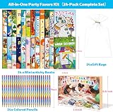 Kalysky 24 Pack Activity Books with Coloured Pencils for Party Bags view 2