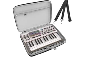 Musiin Premium Velvet Midi Keyboard Case Compatible with MPK Mini IV, Arturia MiniLab 3, MiniLab MkII 25 Slim, Keyboard cover Midi Controller Synthesizer case(Grey)