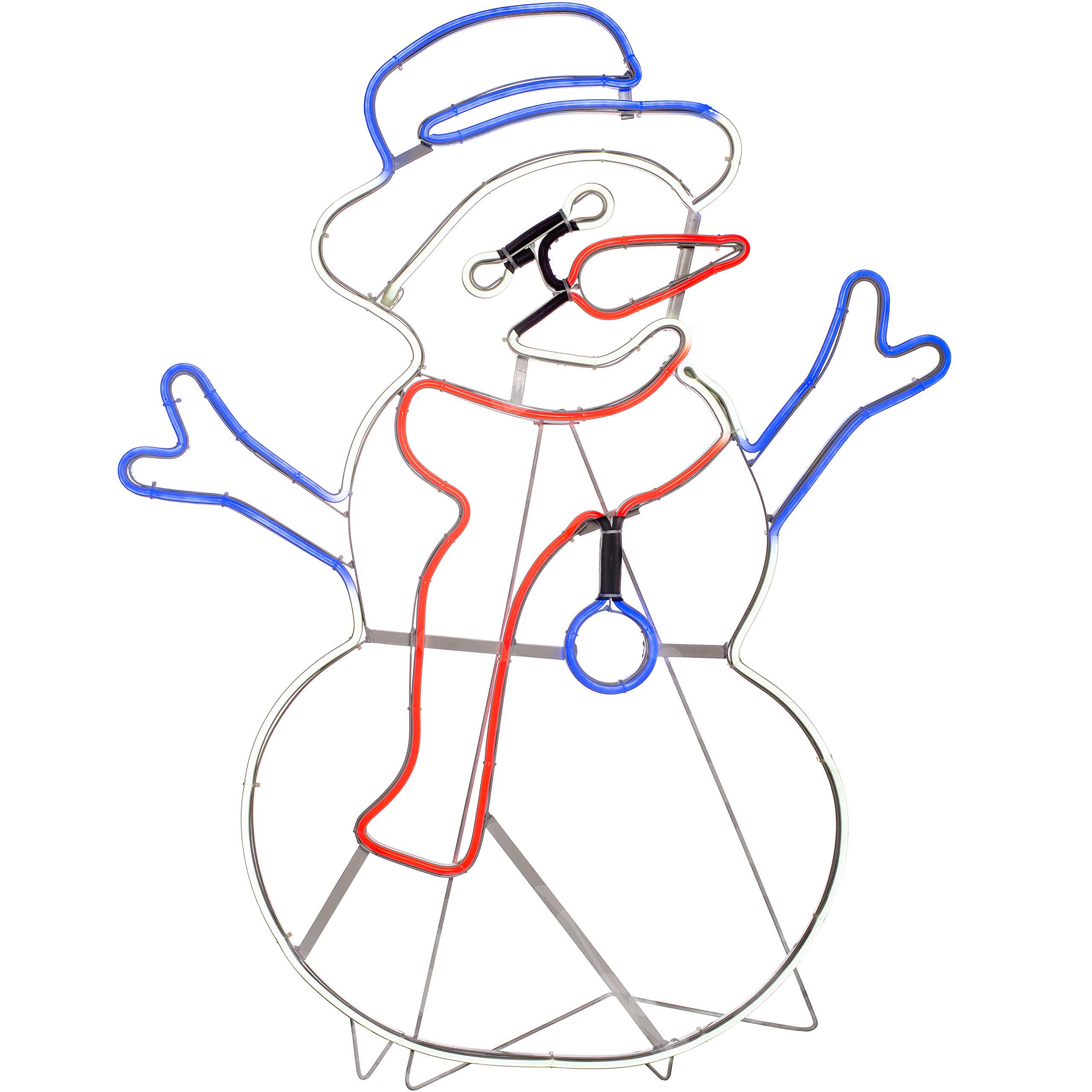 WeRChristmas Christmas Snowman Neon Rope Light Silhouette, Multi-Colour