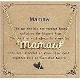 AHAETH Mamaw Gifts from Grandkids Grandson Granddaughter Wedding Birthday Jewelry Women Mamaw Necklace